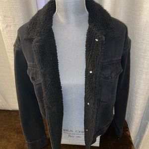 Sherpa lined denim jacket